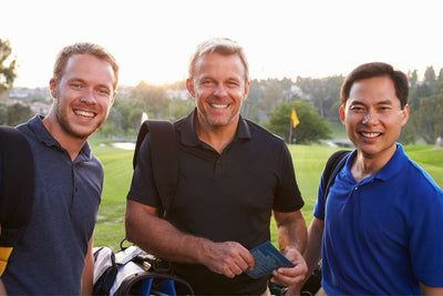 men with dental bridges